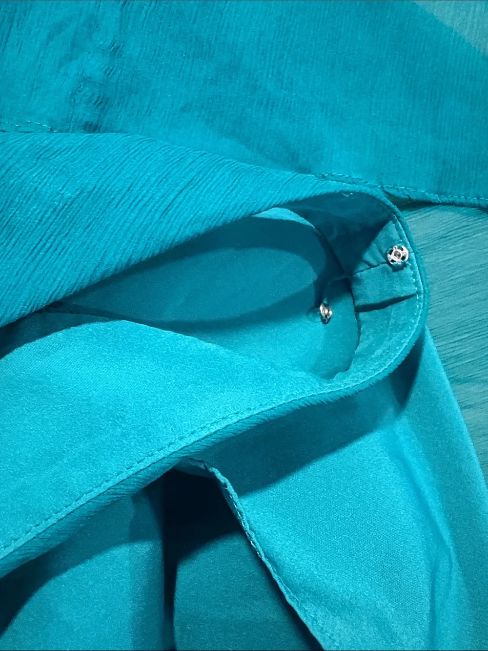 J. Crew ~ Turquoise Aqua Teal Pleated Wrap-Front Cocktail Party Dress